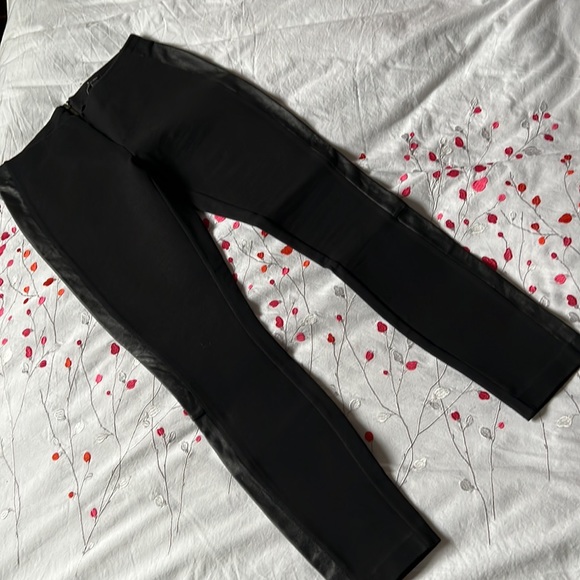 NWT J.Crew legging/pant with real leather tuxedo trim - Picture 7 of 9